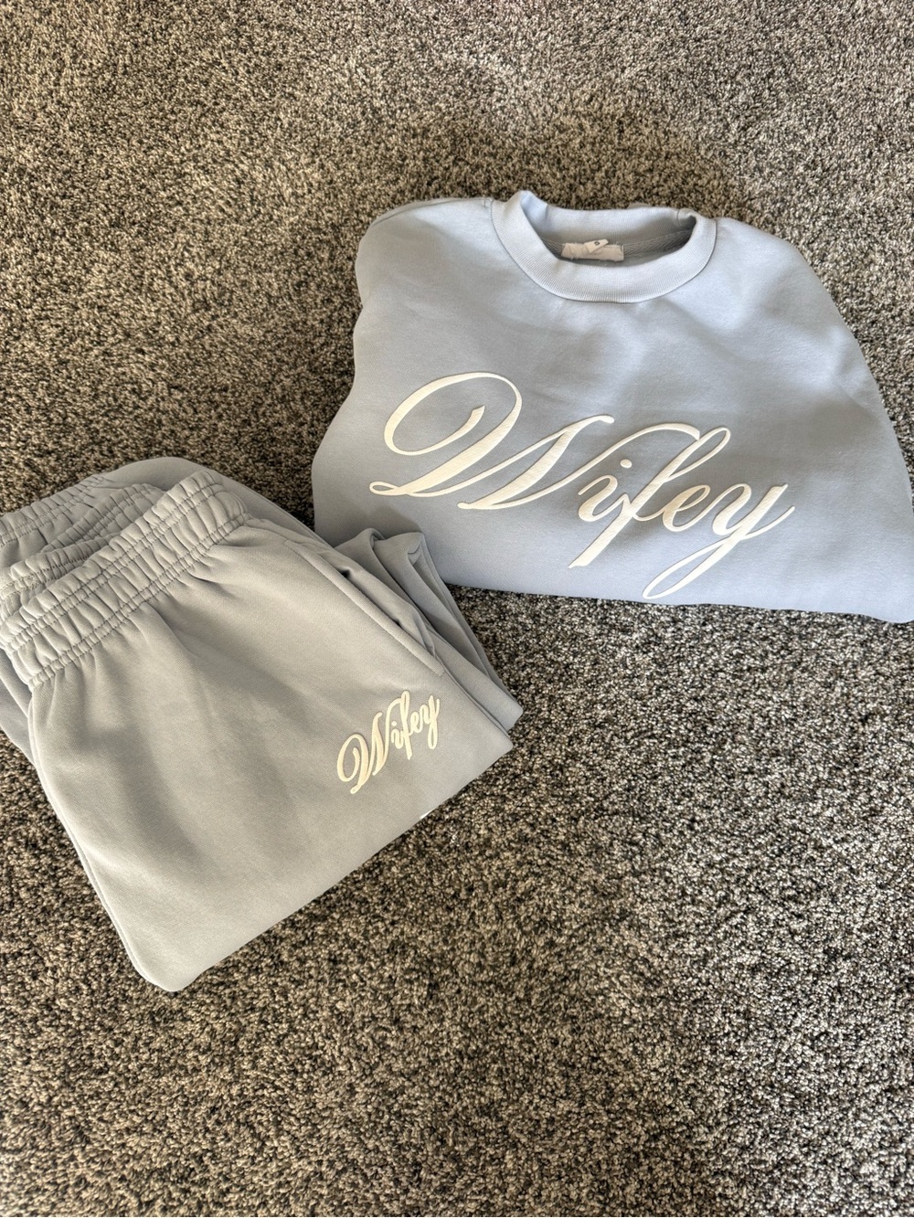Wifey Blue Sweatset | Six Stories